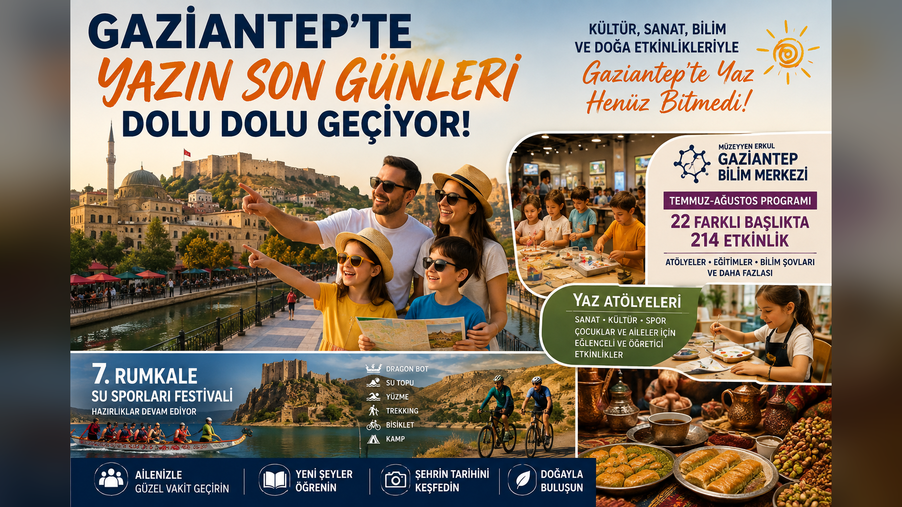 Gaziantep'te yaz bitmedi: şehir ağustos boyunca yaşıyor